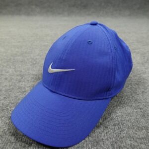 Nike Hat Cap Strap Back Mens Blue Dri-FIT Legacy91 Golf Embroidered Swoosh